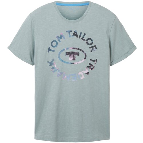 Tom Tailor Majica nočno modra / svetlo modra / roza Slike