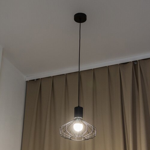 Visilica na sajli SOLANO 1xE27/15W/230V crna/sjajni hrom Slike