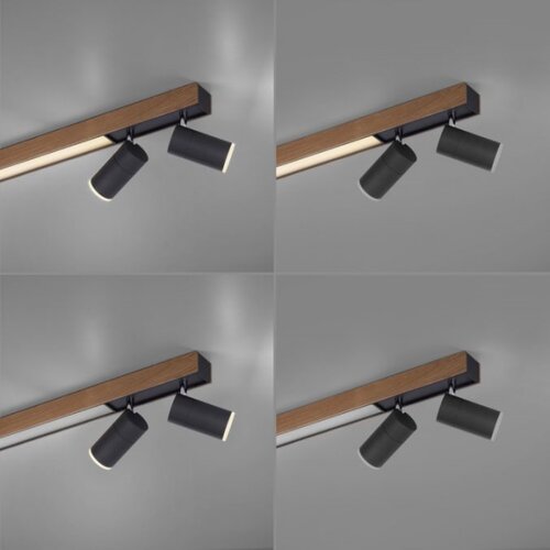PAUL NEUHAUS LED plafonska svetiljka PURE Lines Spot hrast CCT dimabilno Slike