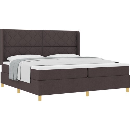 vidaXL krevet s oprugama i madracem tamno smeđi  200 x 200 cm tkanina Cijene