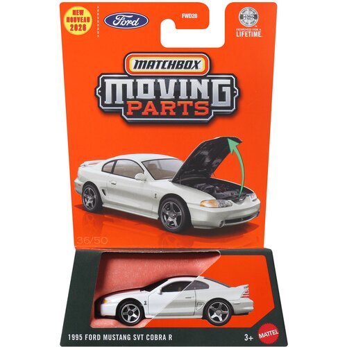 Mattel Matchbox Moving Parts: 1995 Ford Mustang SVT Cobra R kovinski avtomobilček z gibljivimi deli 1/64 - Cene