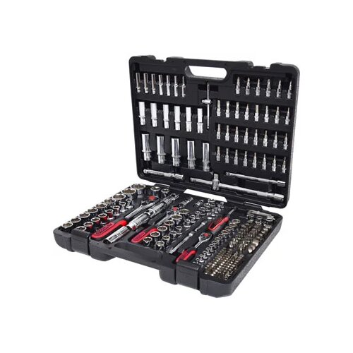 Ks Tools set gedora, bitova i nasadnih ključeva 1/4"+3/8"+1/2" Hrome plus 195 kom 918.0795 Cene