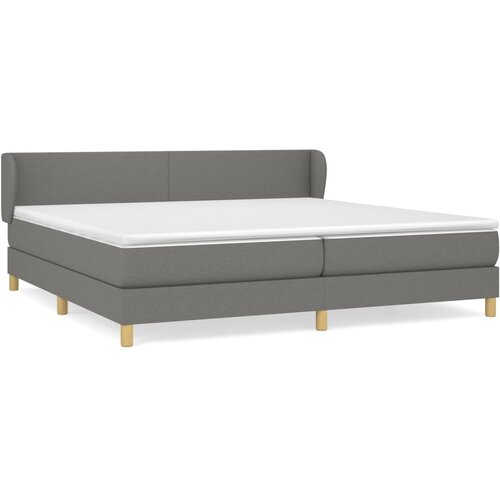 Maison Chic Box spring postelja - Vzmetna postelja z vzmetnico temno siva 200x200 cm blago SL13886, (21902303) Slike