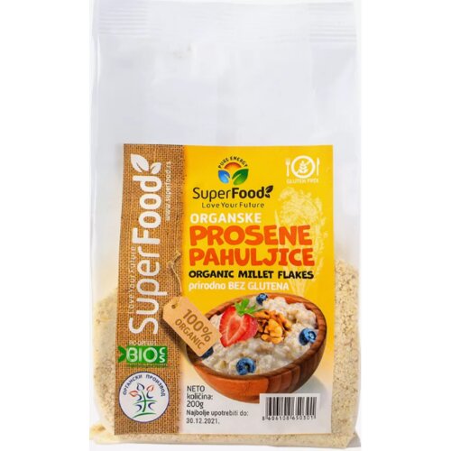 Superfood Prosene pahuljice bez glutena 200 g ORGANIC Slike