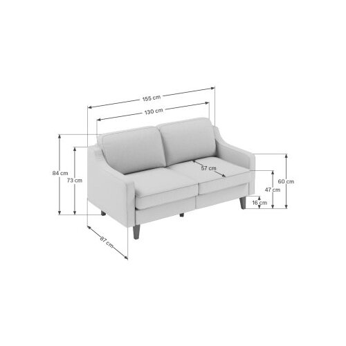 Atelier Del Sofa 2-Seat sofa robin 2 sea green walnut Slike