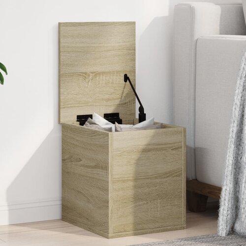 vidaXL Kutija za pohranu boja hrasta 30x35x35 cm od konstruiranog drva Cijene
