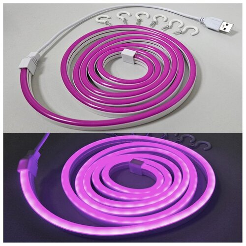 Neon led fleksibilna traka 5V usb, 1,8 m, ljubičasta Slike