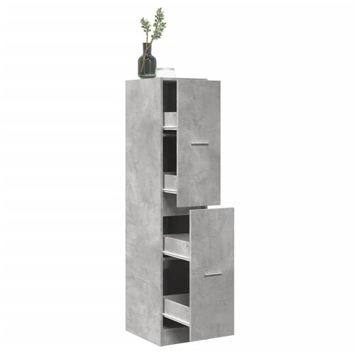 VidaXL Lekarni&amp;scaron;ka omara betonsko siva 30x41x144,5 cm inženirski les Slike