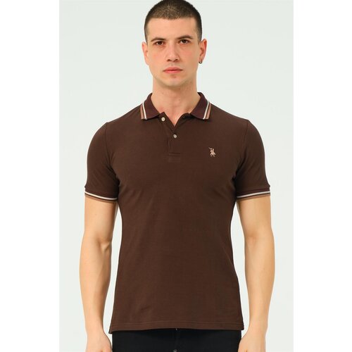 Dewberry T8594 MEN'S T-SHIRT-PLAIN BROWN Cene