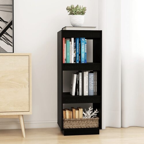 VidaXL Ormarić za knjige / sobna pregrada crni 40x35x103 cm borovina Slike