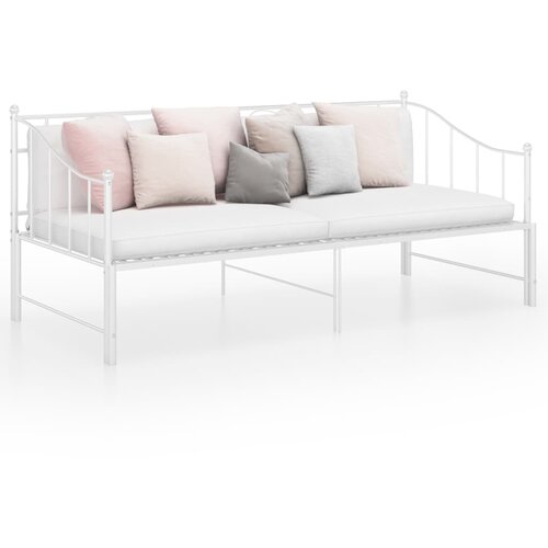 The Living Store Izvlečni posteljni okvir bel iz kovine 90x200 cm - Posteljni Okvir, (21528162) Slike