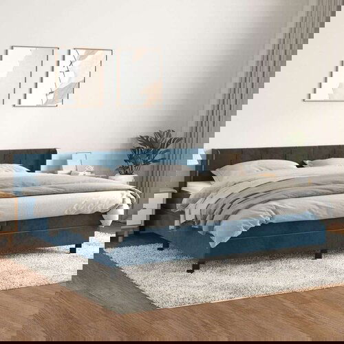  S oprugama i madracem tamnoplavi 200x200 cm baršunasti Cijene