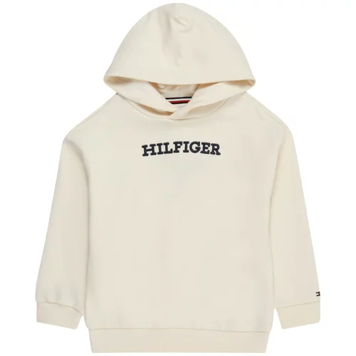 Tommy Hilfiger Sweater majica ecru/prljavo bijela / crna