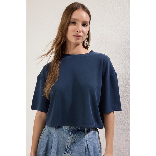 TRENDYOLMILLA Ženska majica TWOSS25TS00048, Tamnoplava Cene