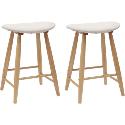  Trpezarijske stolice 2 pcs Prirodna 46 x 37 x 63 cm Slike