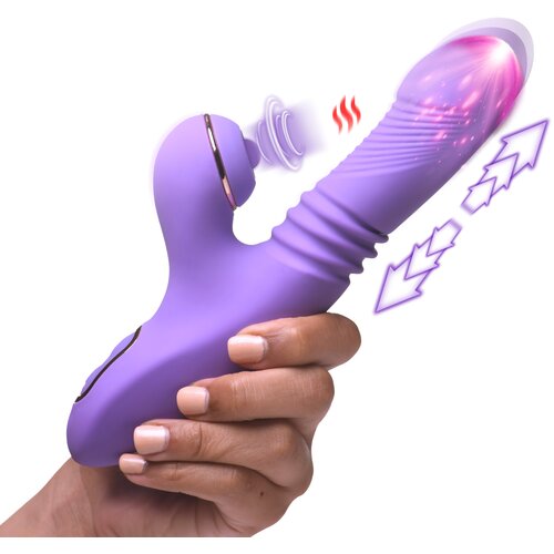 Shegasm Pro-Thrust Max 14X Thrusting & Pulsing Silicone Rabbit Purple Cene