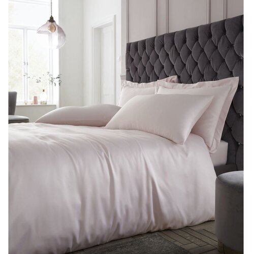 Catherine Lansfield Rožnata satenasta podalj&amp;scaron;ana posteljnina za zakonsko posteljo 230x220 cm Silky Soft &amp;ndash; Slike