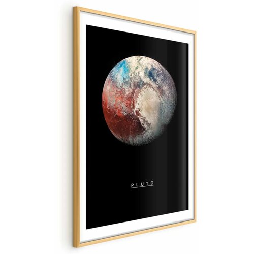  Plakat - Pluto 60x90 Zlatni okvir s margom Cene