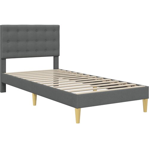  Okvir kreveta s madracem Tamnosiva 90 x 190 cm Tkanina Slike