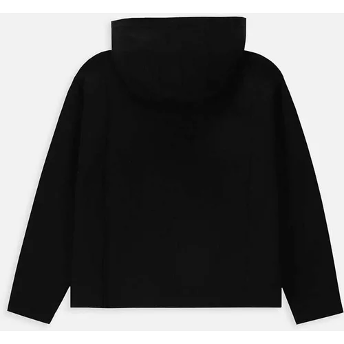 Coccodrillo Otroški bombažen pulover črna barva, s kapuco
