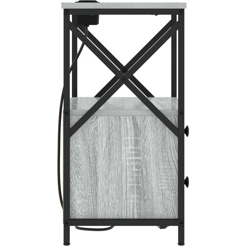  Noćni ormar 2 kom. Siva Sonoma 40 x 31 x 60 cm Slike