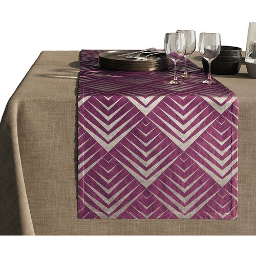 AmeliaHome Stolnjak Piramides 140x250 cm, ljubičasta Cijene