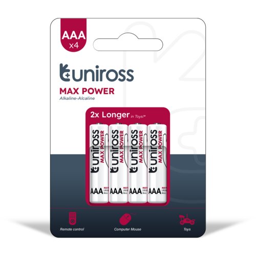 Uniross Baterija AAA alkalna UMPAAAPK4 (4 kom), (21533622) Slike