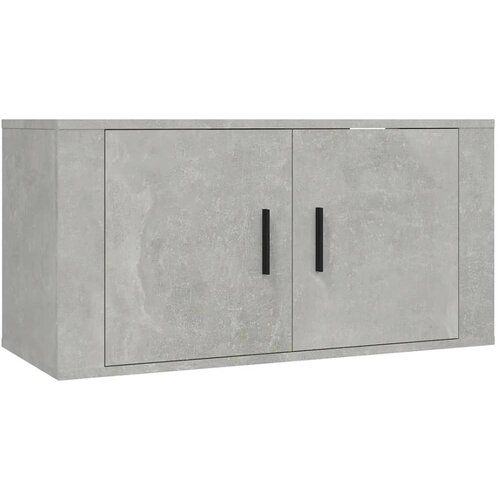 Maison Chic Stenska TV omarica - TV stojalo - Televizijska omarica betonsko siva 80x34,5x40 cm, (21701767) Slike
