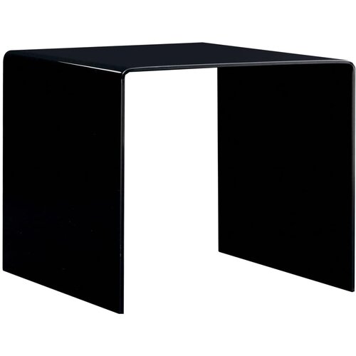 VidaXL stolić za kavu crni 50 x 50 x 45 cm od kaljenog stakla Slike