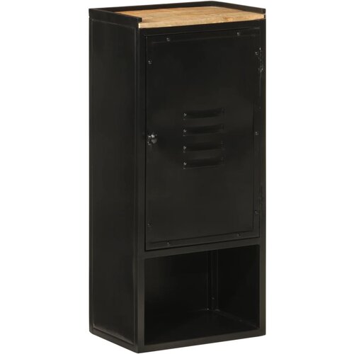  The Living Store Kopalniška omarica 40x27x90 cm železo in trden mangov les - Kopalniška Omarica, (21442930) Cene