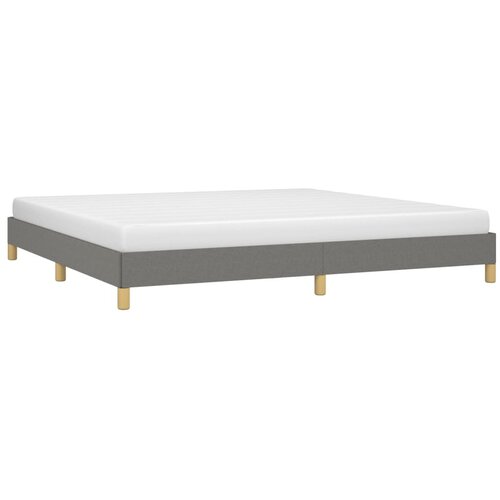  Okvir za krevet bez madraca tamnosivi 200x200 cm od tkanine Slike