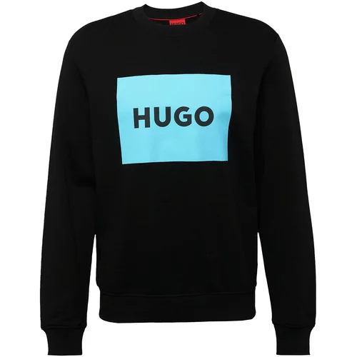 HUGO Red Majica 'Duragol222' svetlo modra / črna