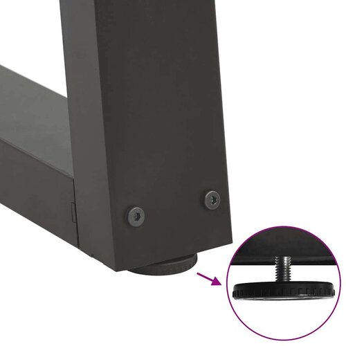  Noge blagovaonskog stola V-oblika 2 kom antracit 30x(30-31 3)cm Slike