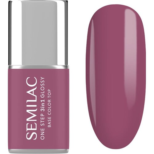 Semilac One Step 3in1 Glossy gel lak za nokte nijansa 205 Purple Beige 7 ml Slike