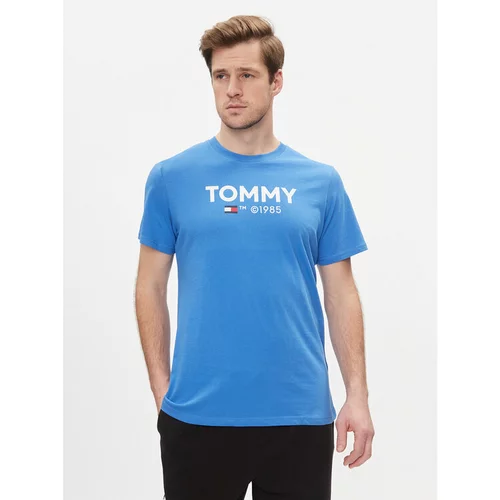 Tommy Jeans Majica Tjm Slim Essential Tommy Tee DM0DM18264 Modra Slim Fit