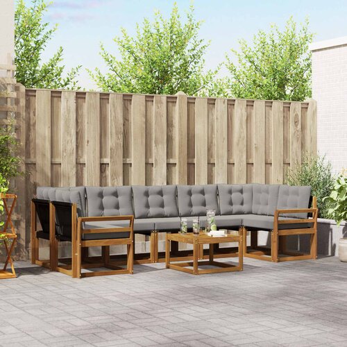  Set vanjskih sofa 8 kom. Prirodna i svijetlo siva Cijene