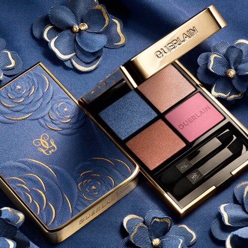 Guerlain Blooming Denim Ombres G paleta senčil za oči limitirana edicija 396 Denim Blossom 6 g Slike