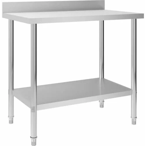  Kuhinjska delovna miza z zaščitno ploščo 100x60x93 cm jeklo