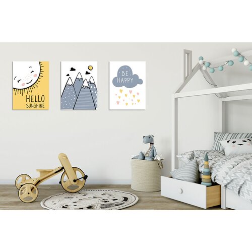 Wallity dekorativna slika UDC04, 30x40cm, 3 dela Slike