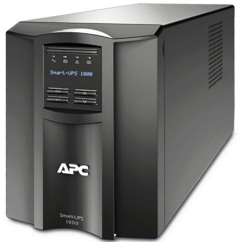 APC smart-ups 1500VA, line interactive, sine wave, tower, 1500VA/1000W, 230V, avr, 8x iec C13, battery pack 17Ah (RBC7), smartconnect port + smartslot, interface ports usb and serial (RJ45), lcd Cene