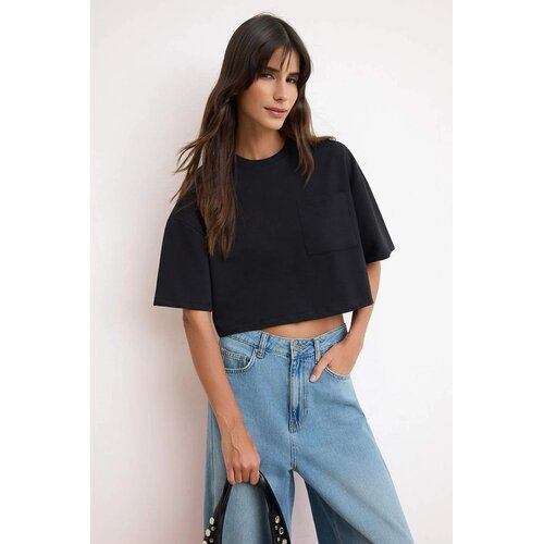 TRENDYOLMILLA Ženska majica TWOSS26TS00185, Crna Cene