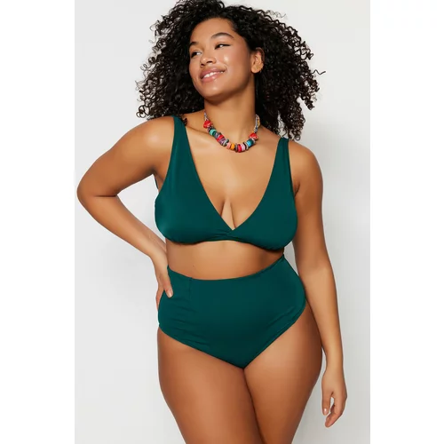 Trendyol Curve Plus Size Bikini Bottom - Green