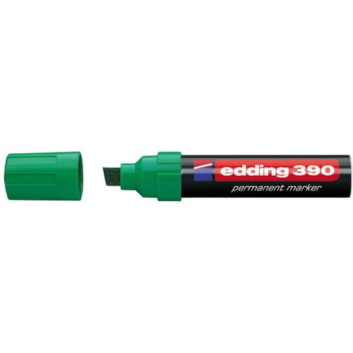 Edding marker permanent 390 4-12mm, deblji, kosi vrh zelena Cene