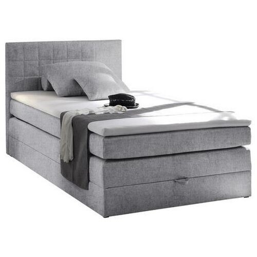 XORA POSTELJA BOXSPRING 140 cm x 200 cm , tekstil svetlo siva Slike