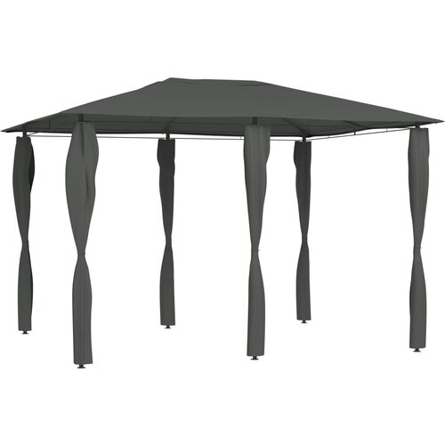 vidaXL Paviljon s pokritimi stebri 3x4x2,6 m antraciten 160 g/m² Cene