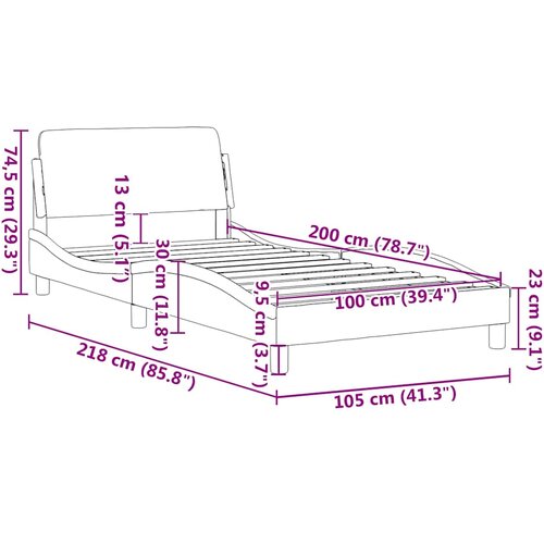  Okvir za krevet Dover crni 100x200 cm bar&amp;scaron;unasti Slike