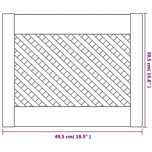  Vrata za ormarić re&amp;scaron;etkasti dizajn 2 kom 49,5x39,5 cm borovina Slike