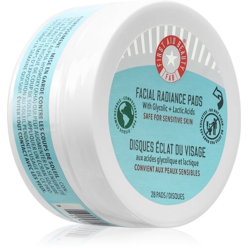 First Aid Beauty Facial Radiance Pads eksfoliacijske blazinice za posvetlitev in zgladitev kože 28 kos Slike