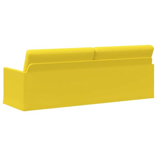 SOFA za 3 osobe Svijetlo žuta 220 x 81 x 82 cm Tkanina - Svjetložuta 210 cm Slike