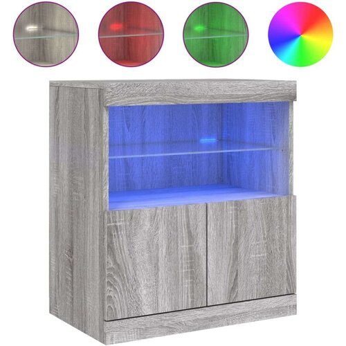  Komoda z LED lučkami siva sonoma 60x37x67 cm Slike